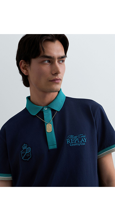 REPLAY &times; Monte Carlo Country Club ポロシャツ 詳細画像